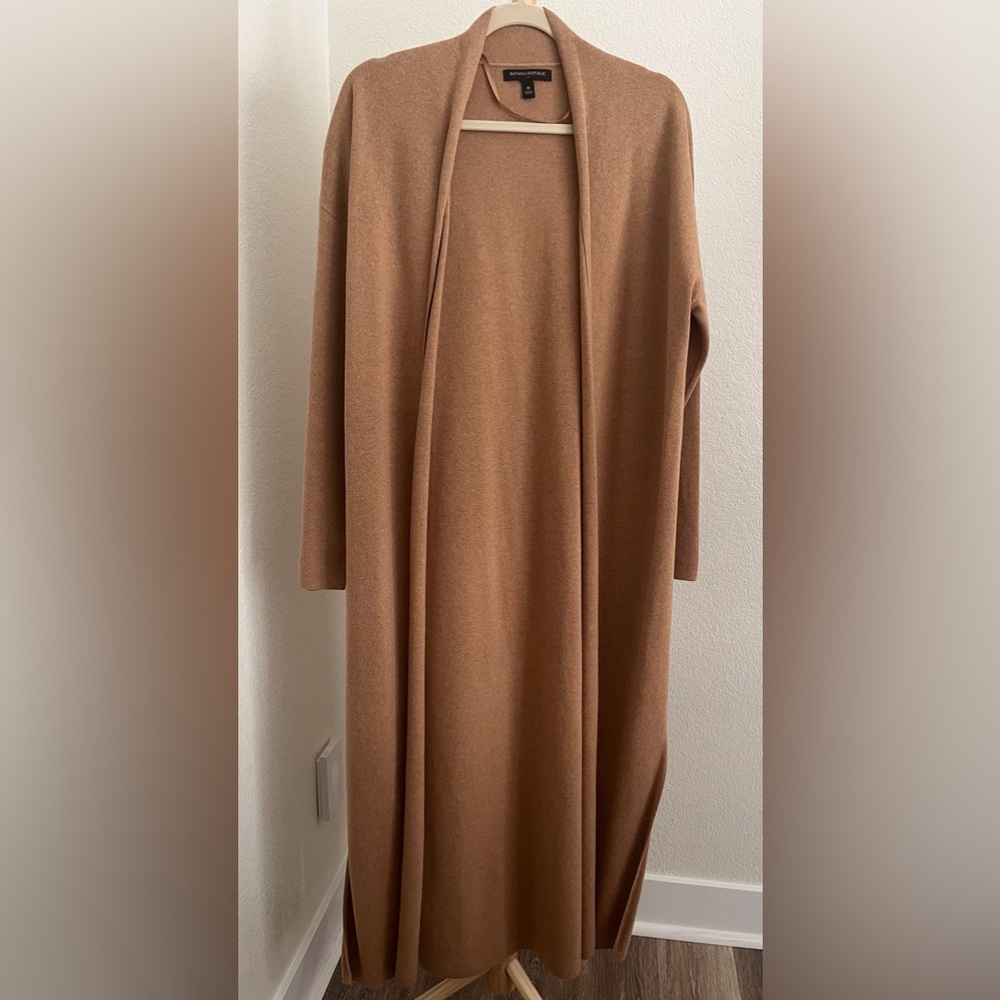 Banana Republic Camel Maxi Sweater Duster M